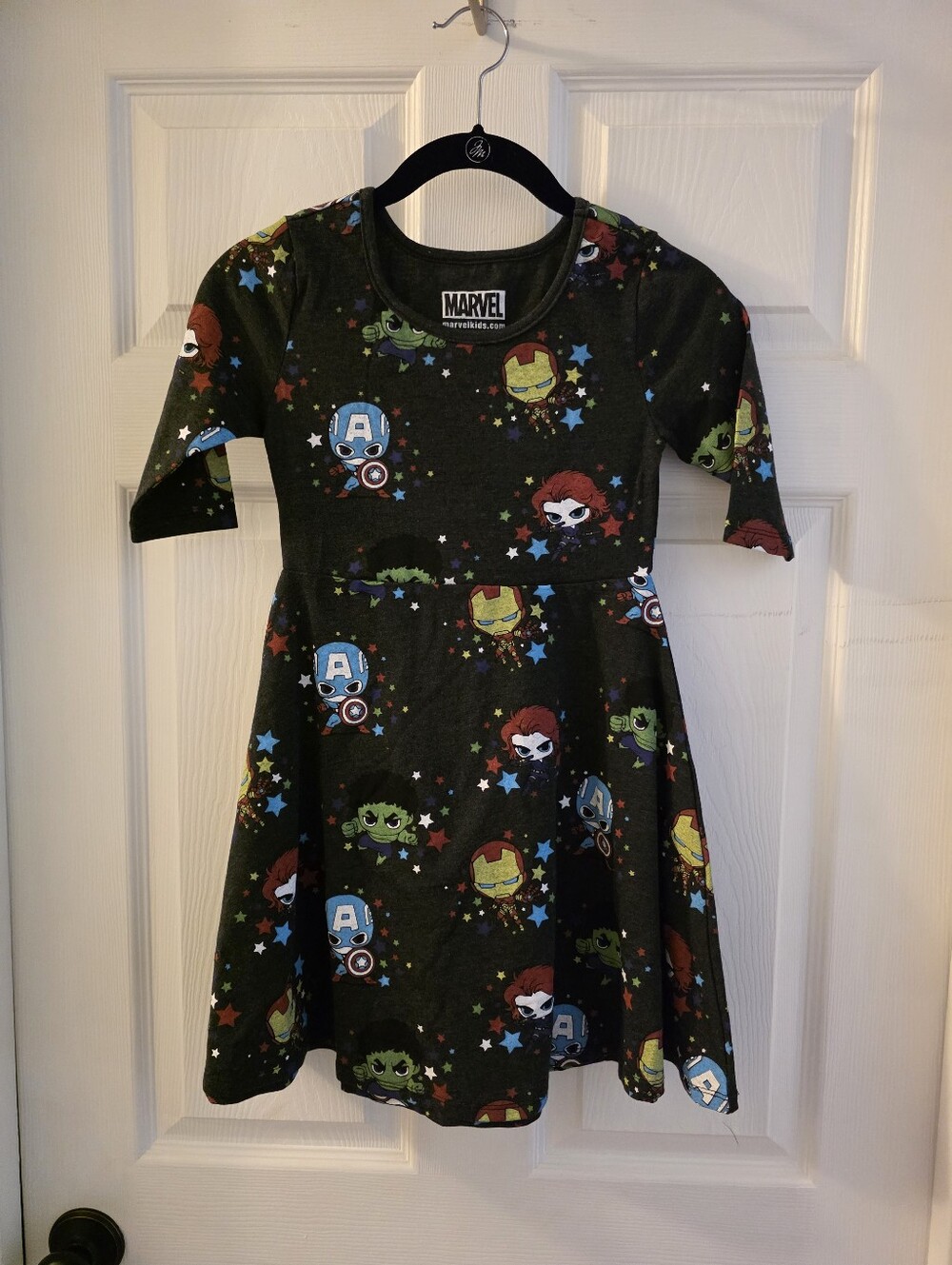 Girls Marvel Chibi Characters Skater Dress